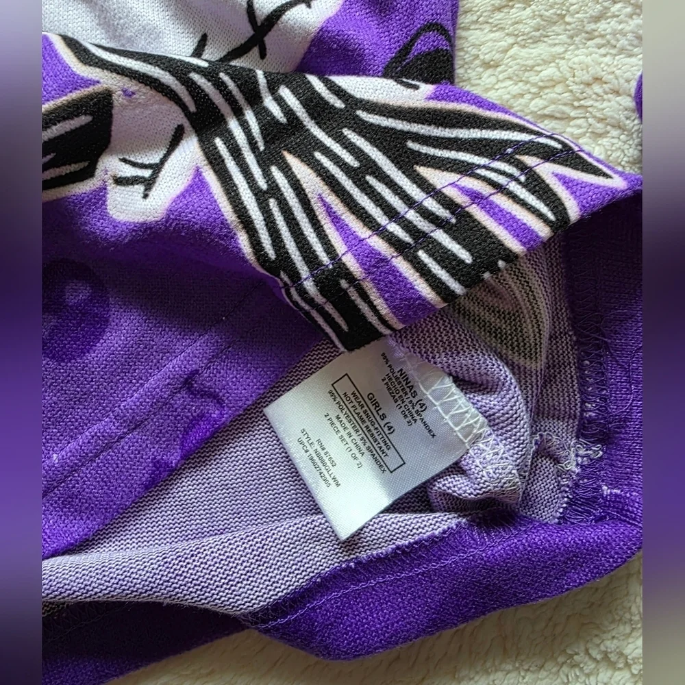 New Disney Nightmare Before Christmas Girl Halloween Snug Fit 2 pc Pajama Set 4t